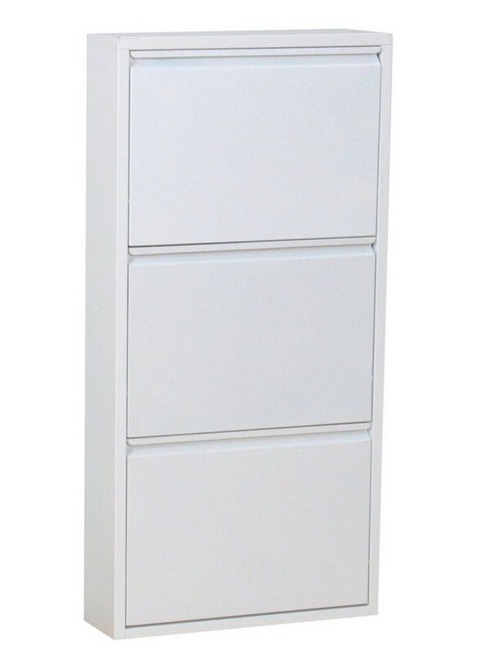 ebuy24 Schuhschrank Pisa Schuhschrank mit 3 Klappen/Türen in Metall we ebuy24 Schuhschrank Pisa Schuhschrank mit 3 Klappen/Türen in Metall we von ebuy24