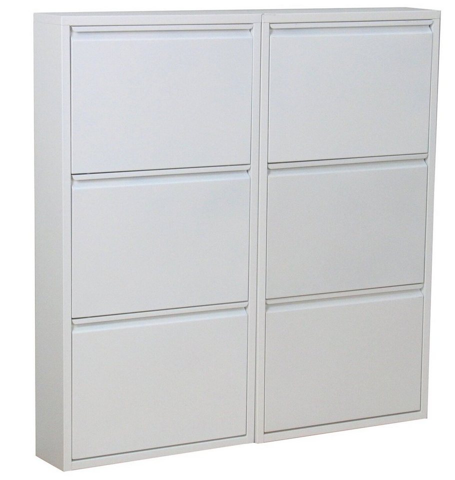 ebuy24 Schuhschrank Pisa Schuhschrank mit 6 Klappen/ Türen in Metall w ebuy24 Schuhschrank Pisa Schuhschrank mit 6 Klappen/ Türen in Metall w von ebuy24