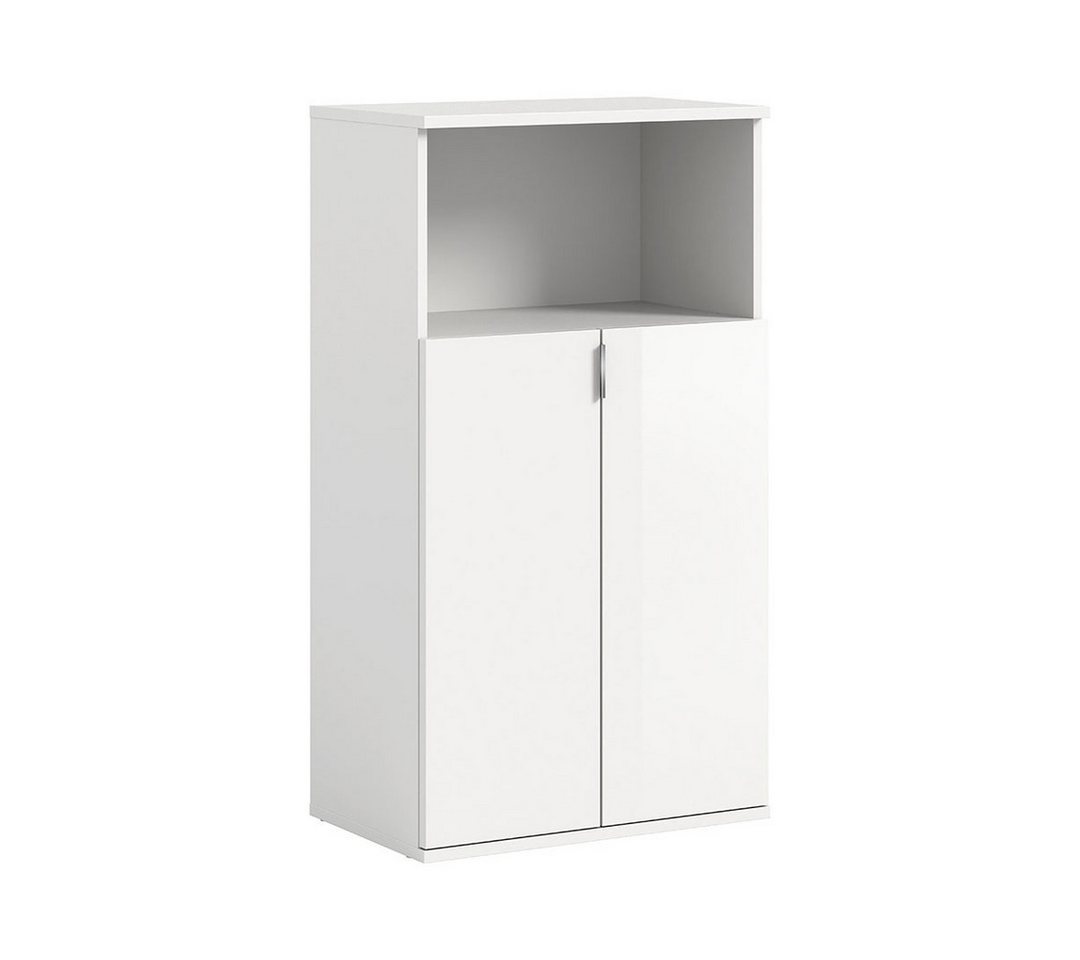 ebuy24 Schuhschrank ProjektX Schuhschrank 2 Türen 1 Fach weiß Hochglan von ebuy24