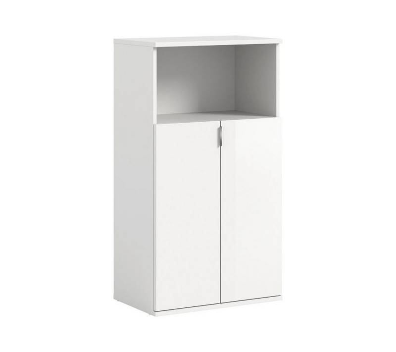 ebuy24 Schuhschrank ProjektX Schuhschrank 2 Türen 1 Fach weiß Hochglan von ebuy24