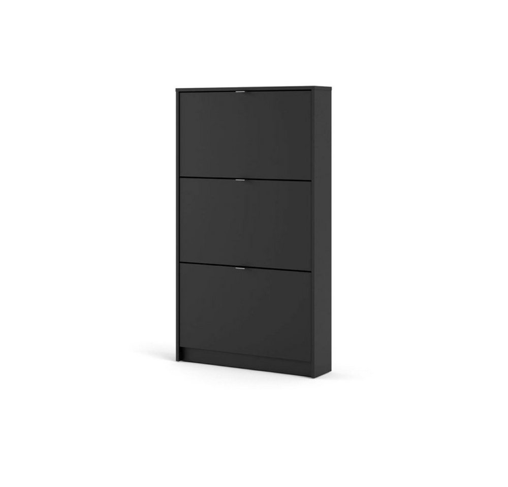 ebuy24 Schuhschrank Shane Schuhschrank 3 Klapptüren 1R schwarz matt. von ebuy24