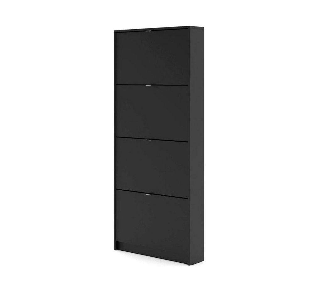 ebuy24 Schuhschrank Shane Schuhschrank 4 Klapptüren 1R schwarz matt. von ebuy24