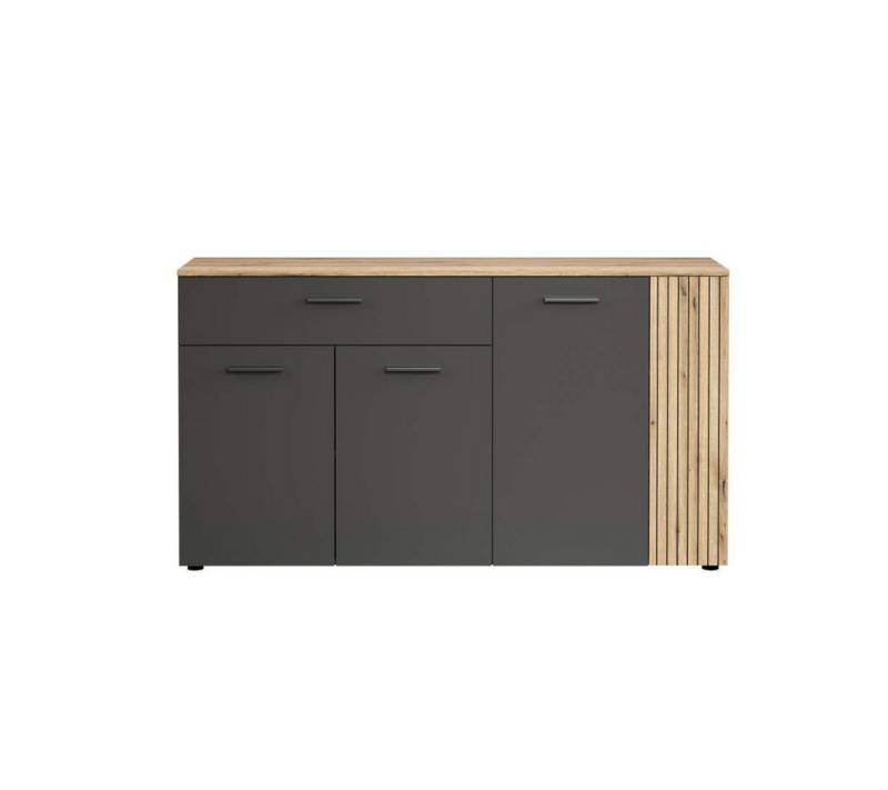 ebuy24 Sideboard Esteban Sideboard grau, Eiche dekor. von ebuy24