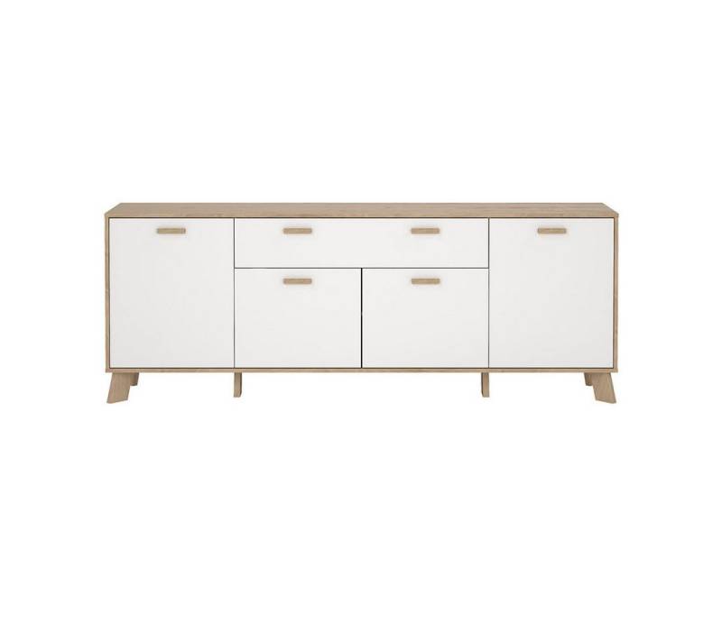 ebuy24 Sideboard Ikast Sideboard 4 Türen, 1 Schublade Eichen-Dekor von ebuy24