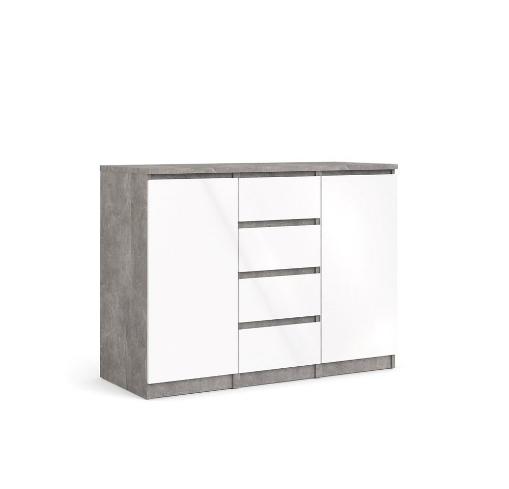 ebuy24 Sideboard Nada Sideboard 2 Türen und 4 Schubladen, beton dek (1 St) von ebuy24