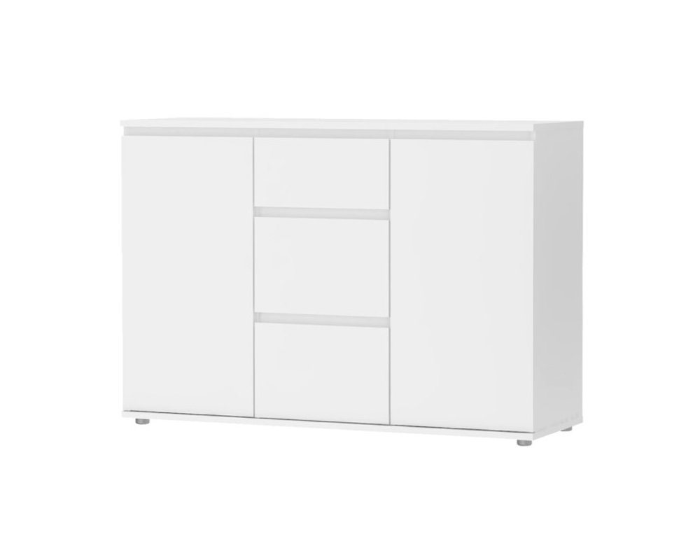 ebuy24 Sideboard Nora Sideboard 2 Türen und 3 Schubladen weiss. von ebuy24