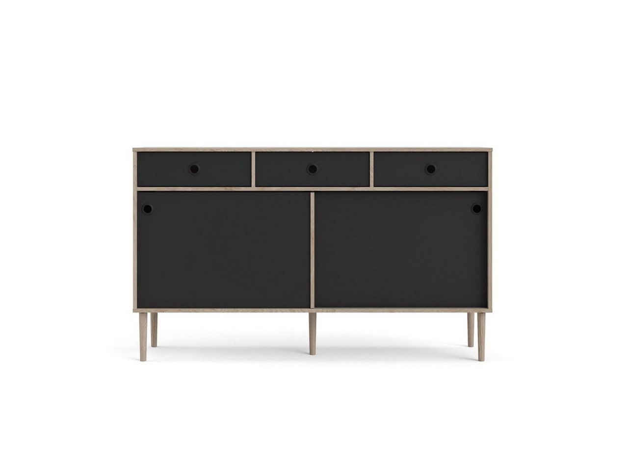 ebuy24 Sideboard Penny Sideboard 2 Schiebetüren und 3 Schubladen Hi von ebuy24