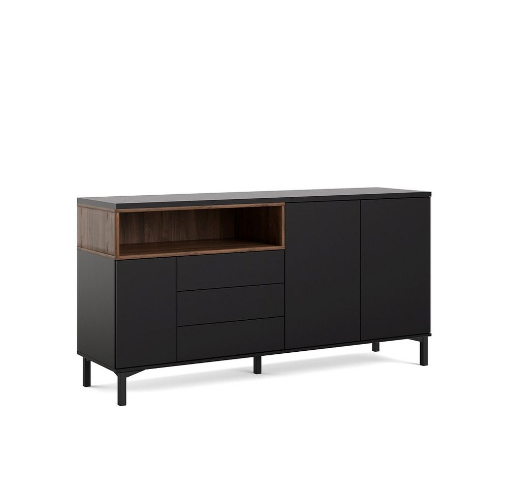 ebuy24 Sideboard Rosa Schrank 1 Ablage, 1 kleine Tür, 3 Schubl von ebuy24