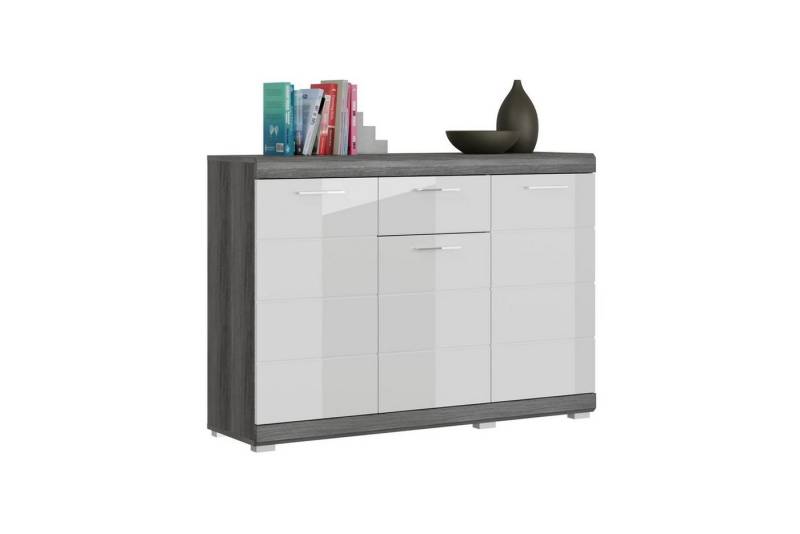 ebuy24 Sideboard Scout Sideboard 3 Türen, 1 Schublade grau. von ebuy24