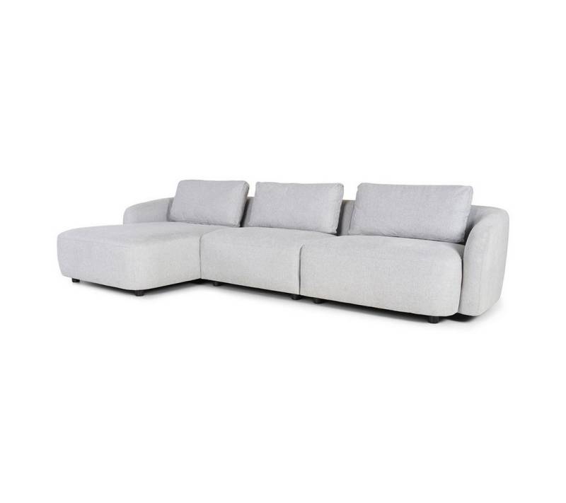 ebuy24 Sofa Bergen 2-Sitzer Sofa linksdrehend hellgrau. von ebuy24