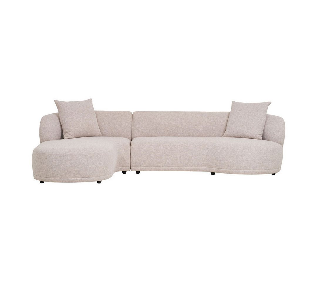 ebuy24 Sofa Kingston Sofa Mit 2 Kissen, linksdrehend Natur. von ebuy24