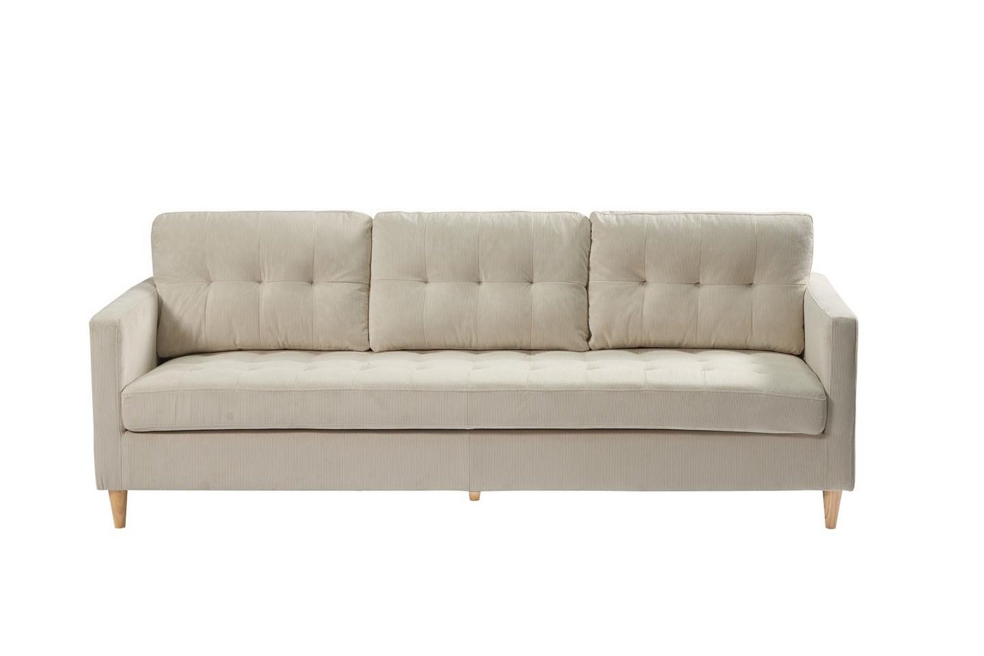 ebuy24 3-Sitzer Marino Sofa 3 Personen Samt sandfarben. von ebuy24