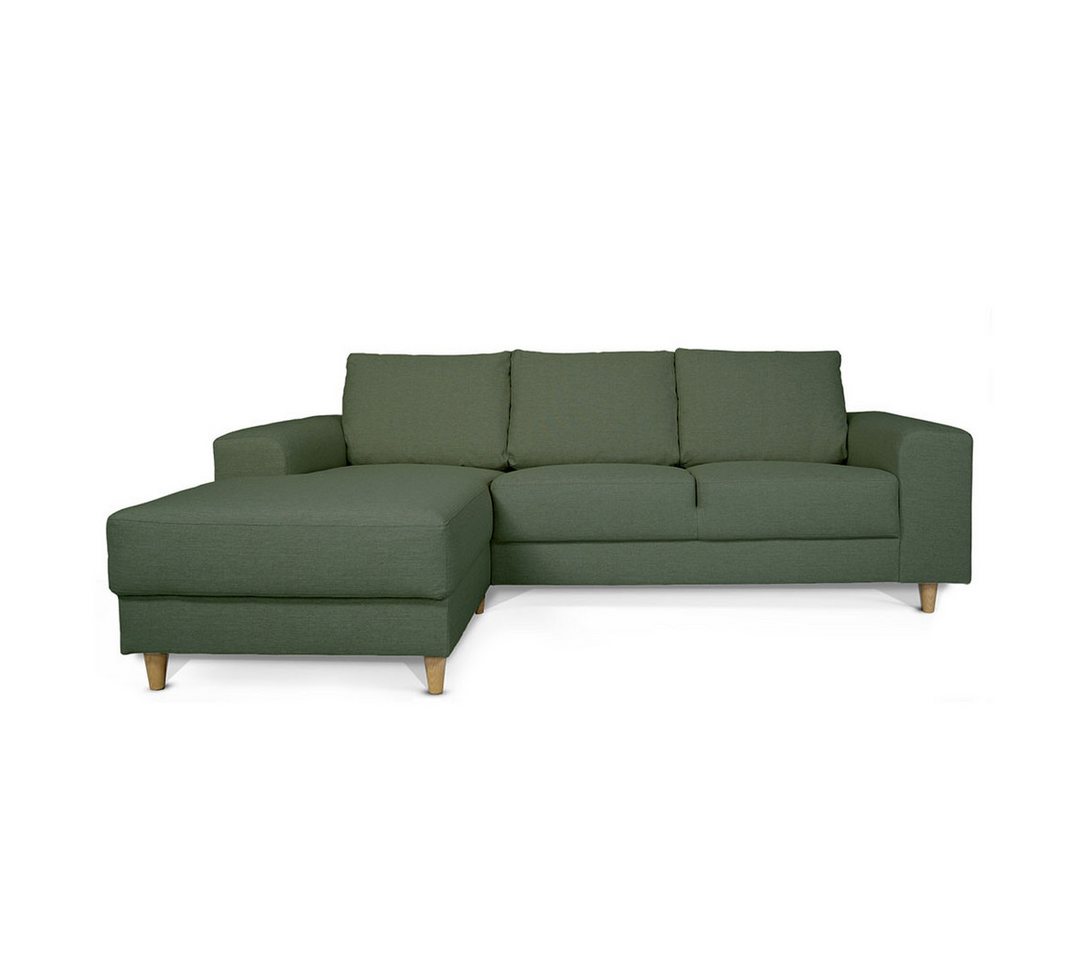 ebuy24 Sofa Nordic Sofa mit Chaiselong links gewendet grün. von ebuy24