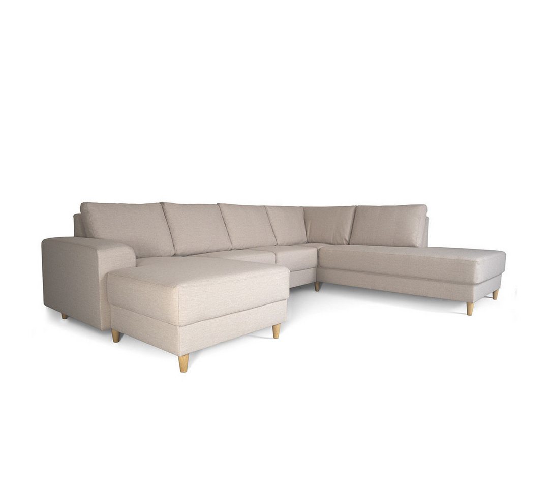 ebuy24 Sofa Nordic Usofa rechts gewendet hell beige. von ebuy24