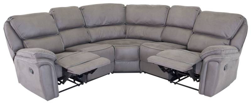 ebuy24 Sofa Saranda Sofa Ecksofa Recliner Kunstleder grau., 1 Teile von ebuy24