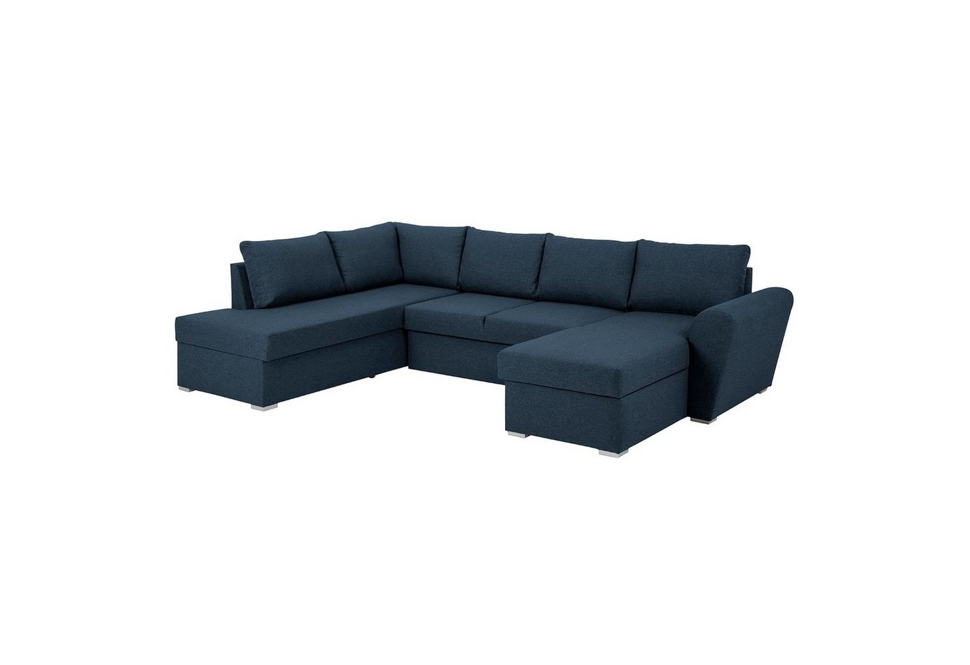 ebuy24 Sofa Stefan Schlafsofa Chaiselong rechts, blau., 1 Teile von ebuy24