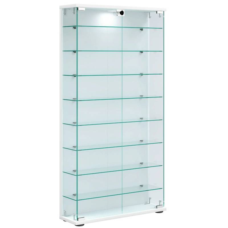 ebuy24 StelasL Vitrinenschrank 2 Türen Weiß von ebuy24