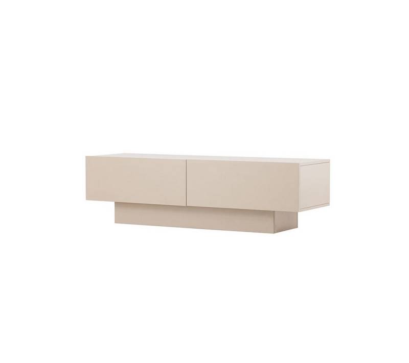 ebuy24 TV-Bank Cuenca TV Tisch 2 Klapptüren beige. von ebuy24