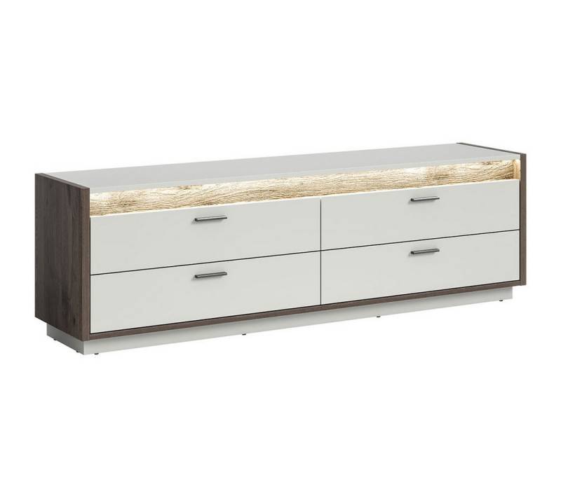 ebuy24 TV-Bank Falcona TV Tisch 4 Schubladen inkl. LED Beleuchtun von ebuy24