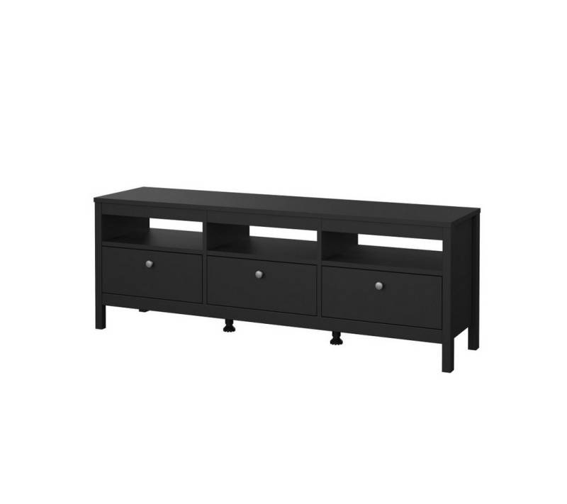 ebuy24 TV-Bank Madrid TV Tisch 3 Schubladen schwarz matt. von ebuy24