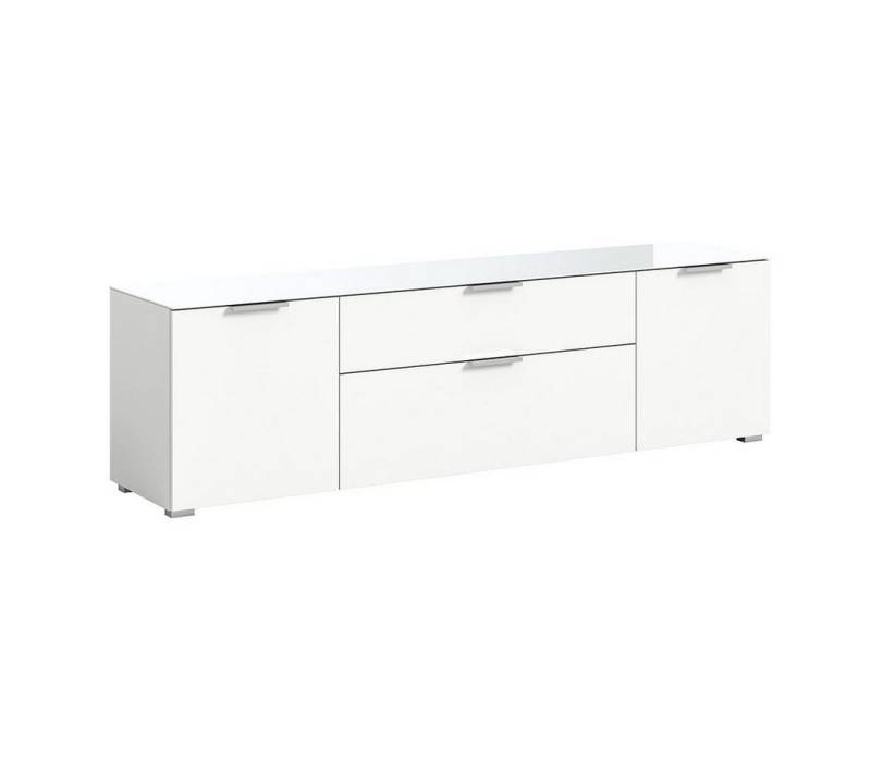 ebuy24 TV-Bank Ray TV Tisch 1 Schublade 2 Türen 1 Klapptür weiß. von ebuy24