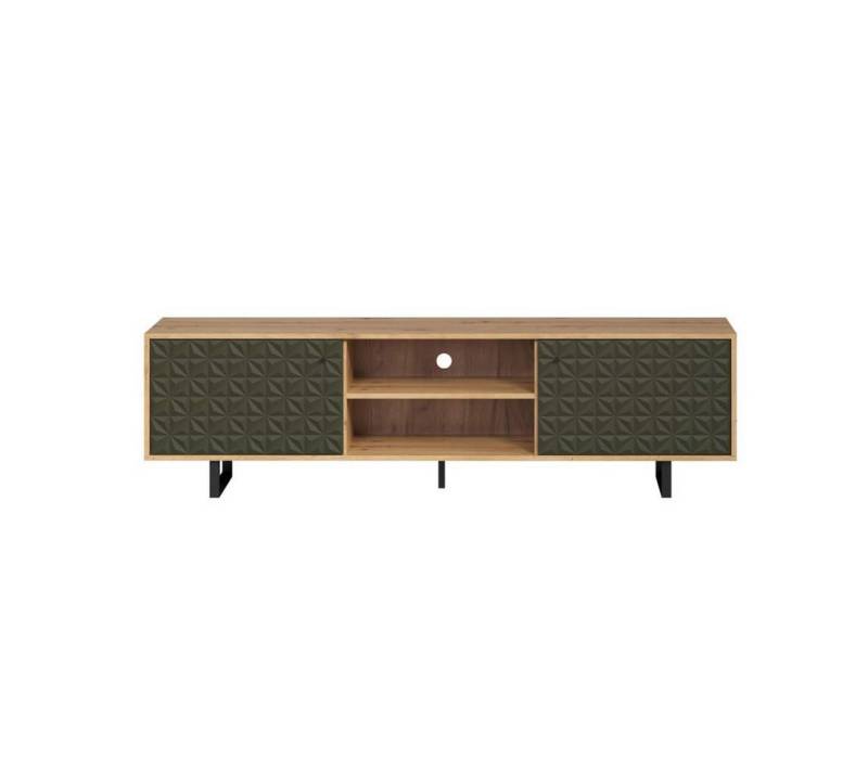 ebuy24 TV-Bank Sentra TV Tisch grün, Eiche dekor. von ebuy24