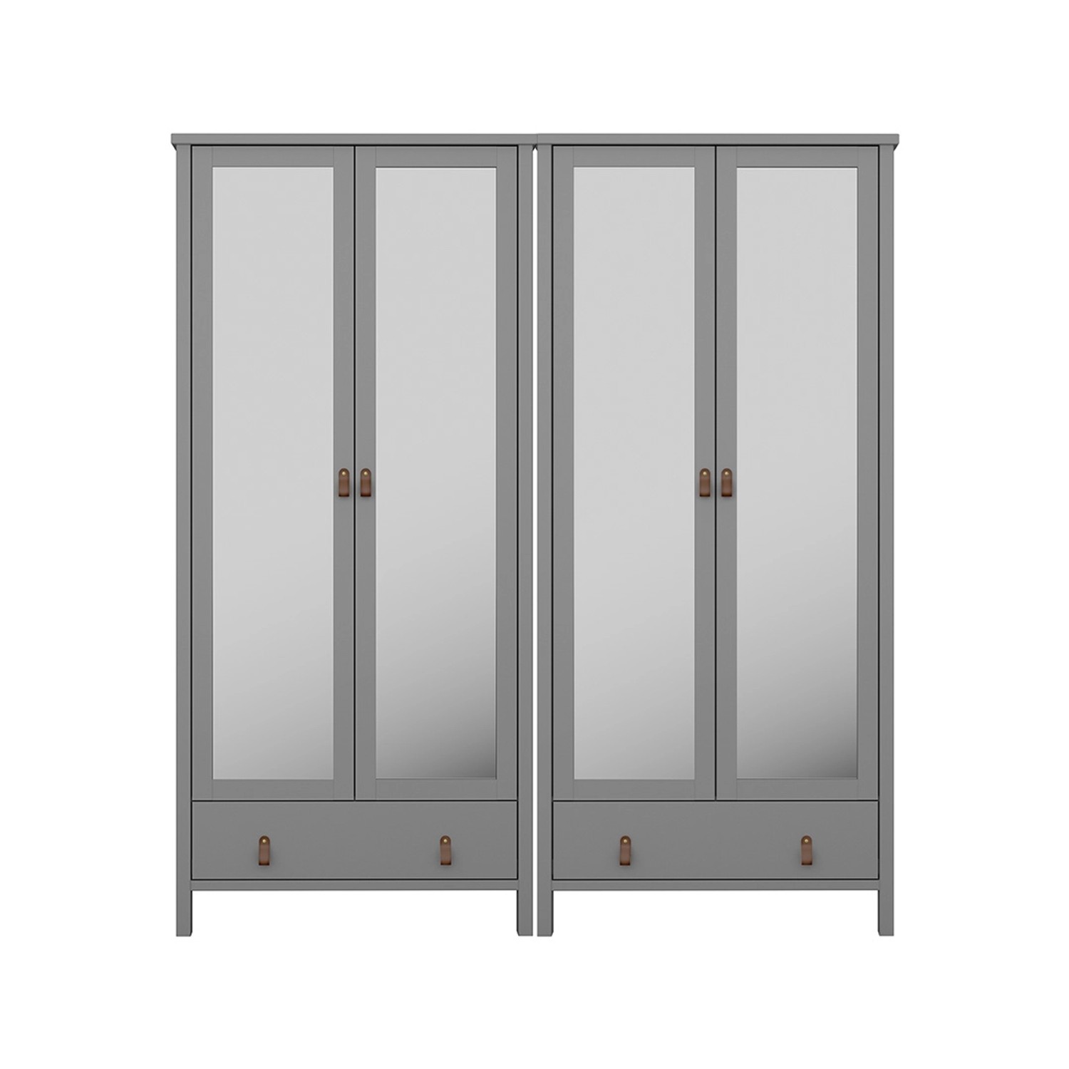 ebuy24 Tromsø Kleiderschrank 4 Spiegeltüren 1 Schublade Grau ebuy24 Tromsø Kleiderschrank 4 Spiegeltüren 1 Schublade Grau von ebuy24