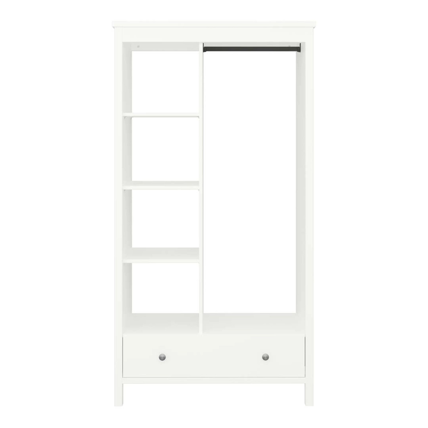 ebuy24 Tromsø Kleiderschrank ohne Türen 3 Ablagen 1 Schublade 1 Kleiderstange Weiß ebuy24 Tromsø Kleiderschrank ohne Türen 3 Ablagen 1 Schublade 1 Kleiderstange Weiß von ebuy24