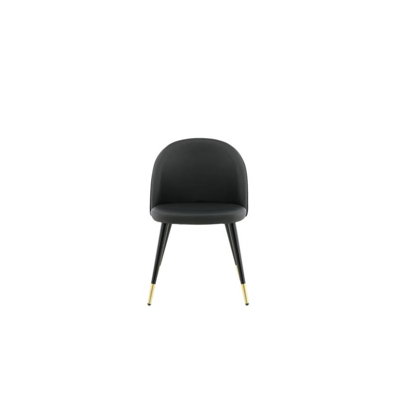 ebuy24 Velvet Esszimmerstuhl PU Kunstleder Schwarz von ebuy24
