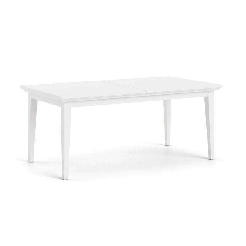 ebuy24 Venedig Esstisch mit 2 x Einlegeplatten Dekor Weiss von ebuy24