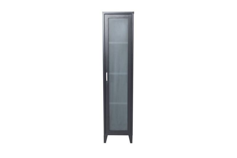 ebuy24 Vitrine Acero Vitrinenschrank 1 Tür, 4 Ablagen, schwarz. von ebuy24