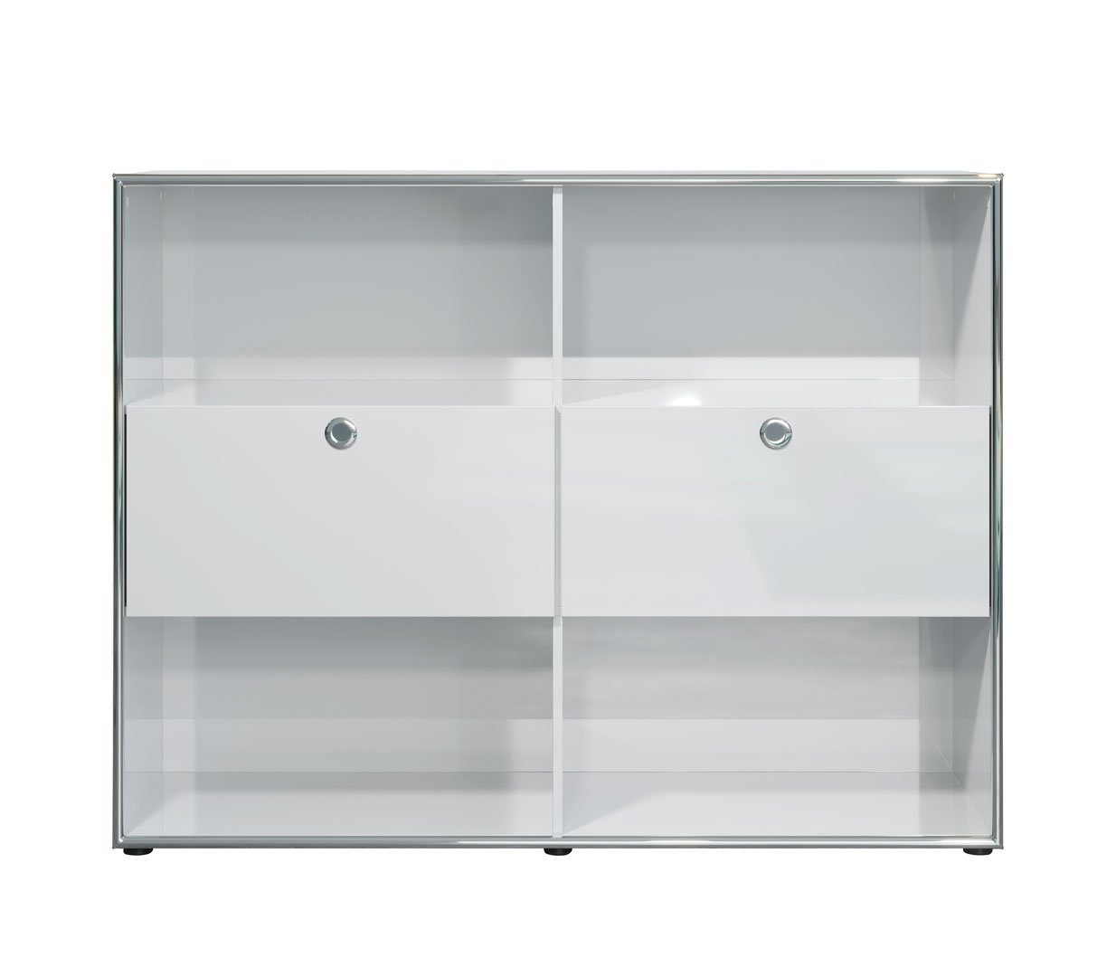 ebuy24 Vitrine Infinity Vitrinenschrank 2 klappen, 4 offene Fäche von ebuy24