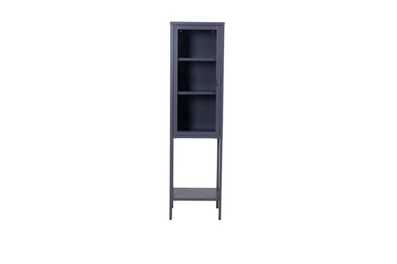 ebuy24 Vitrine Misha Vitrinenschrank 1 Tür, 4 Ablagen, grau. von ebuy24
