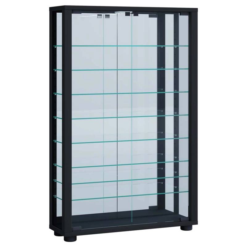 ebuy24 VitrosaMaxi Vitrinenschrank Wandhängend mit Spiegel 2 Glastüren Schwarz ebuy24 VitrosaMaxi Vitrinenschrank Wandhängend mit Spiegel 2 Glastüren Schwarz von ebuy24