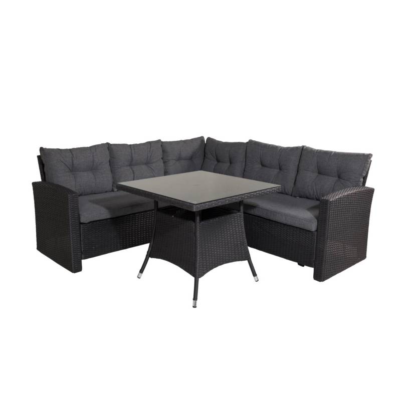 ebuy24 Watford Loungeset 2 Teile Grau Schwarz von ebuy24
