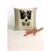 Border Collie Block Druck Dekorative Kissen/Geburtstag Geschenkidee von ecarlateboutique