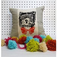 Yorkie/Yorkshire Terrier Druck Kissen, Dekorative Home Decor, Geschenk Geburtstag Geschenkidee von ecarlateboutique