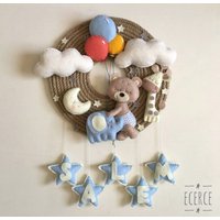 Baby Ornament, Filzdekor, Kinderzimmerdekor, Babygeschenk, Personalisiertes Babyzimmerdekor von ecerceStore