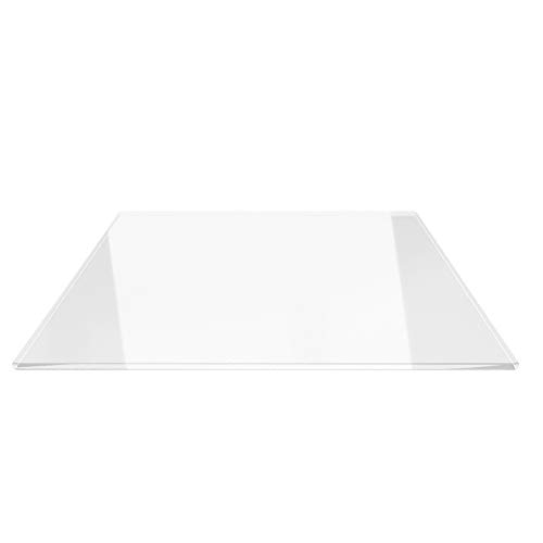 Rechteck 100x110cm - Funkenschutzplatte Kaminbodenplatte Glasplatte f. Kaminofen Ofenunterlage (Rechteck 100x110cm ohne Silikon-Dichtung) von ecofoxx