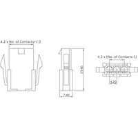 Econ connect Stiftgehäuse-Kabel Polzahl Gesamt 3 Rastermaß: 4.2mm H4CS3 Bulk von econ Connect