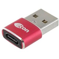 Econ connect USB 2.0 Kompaktadapter A St./C Bu., rot Adapter U2ECART U2ECART Inhalt von econ Connect