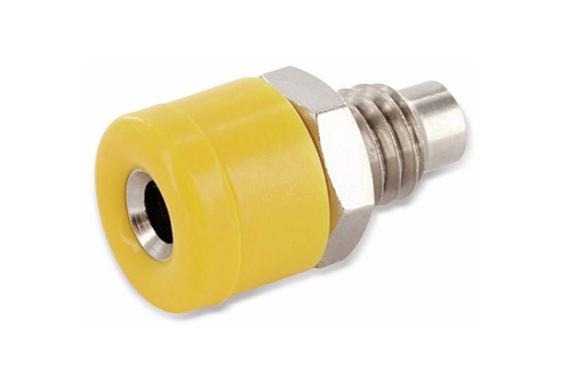 Schnepp Rundsteckhülse SCHNEPP Zwerg-Einbaubuchse, 2,6 mm, gelb von Schnepp