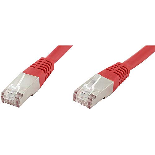Econ connect F6TP1RT RJ45 Netzwerkkabel, Patchkabel CAT 6 S/FTP 1.00m Rot Paarschirm von econ connect