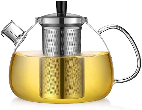 ecooe 1500ml Ersatz Teekanne aus Glas, NUR glass Teil, Ohne Filterset, replacement glass teapot von ecooe