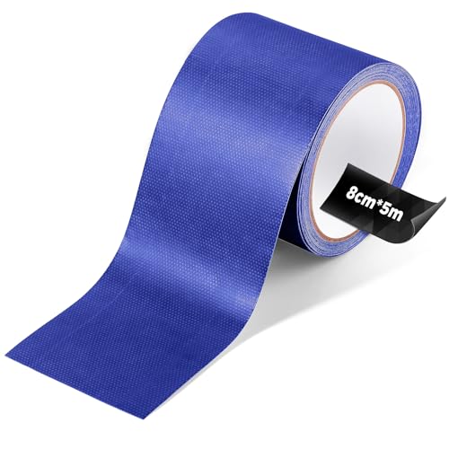 ecooe PVC Planenband, Reparaturklebeband 5M x 8CM für Gewebeplanen, wasserdichtes Klebeband für LKW Abdeckplane, Markise, Zelt, Sonnenschirms, Pavillon, Plane, Awning Blau von ecooe