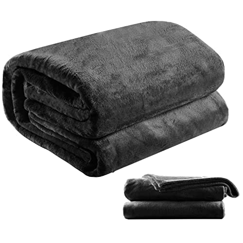 Kuscheldecke flauschig 150 x 200 cm | Fleecedecke | Tagesdecke | Sofadecke | Kuschel Decke | Warmhaltedecke | Kuscheldecke warm | Wohndecke | Überwurfdecke (150 xx 200 cm Venom Black) von ecosa