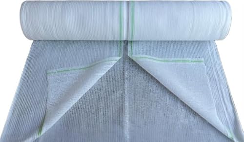 3m² 60% Schattiernetz in 3m Br. weiß Sonnenschutznetz Sichtschutznetz Gewächshaus- Schattierungsgewebe (Meterware) von ecosoul