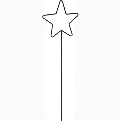Gartenstecker Stern Rost Metall verrostet Stecker Gartendekoration Beet Stab Bodenstecker Edelrost Spieß 62cm oder 86cm hoch (86x19,5cm x 6mm) von ecosoul