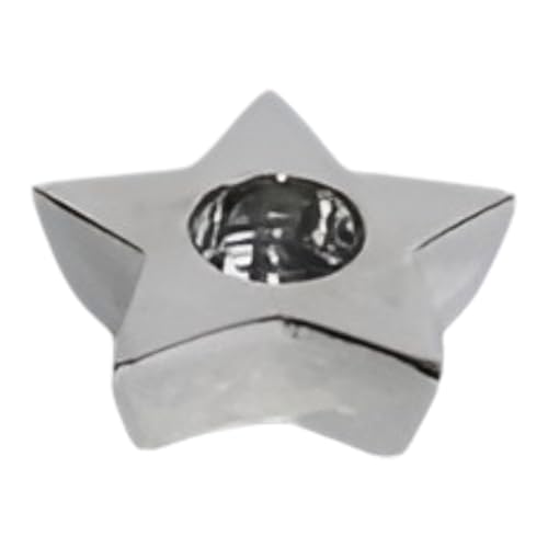 Kerzenhalter in Sternform Stern Silber Weihnachten Teelichthalter elegant schick Keramik d: 12,5cm. 3,5cm hoch von ecosoul