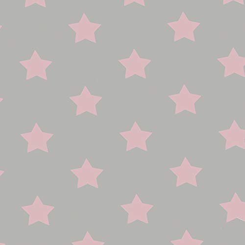 Wachstuch Tischdecke Stern rosa Sterne Geburtstag Party abwischbar glatt Breite:140cm Länge:240cm von ecosoul